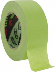 3M - 2" Wide x 60 Yd Long Green Paper Masking Tape - Series 401+/233+, 6.7 mil Thick, 25 In/Lb Tensile Strength - USA Tool & Supply