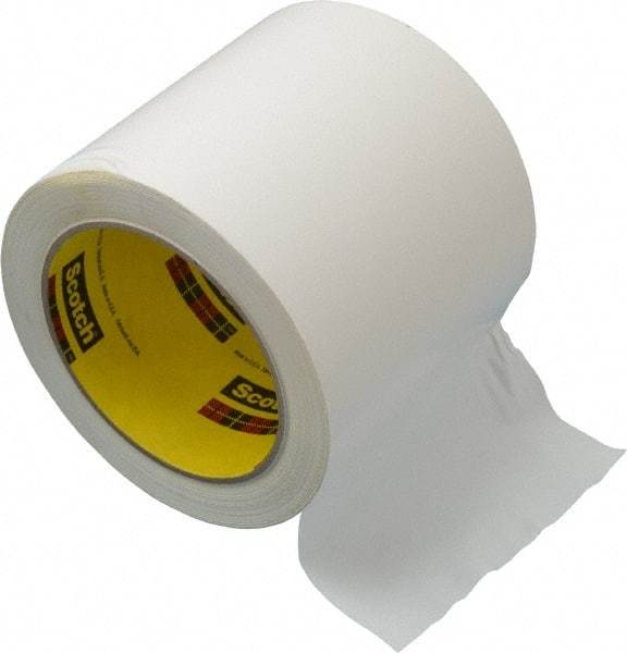 3M - White Solid Color Vinyl Tape - 4" Wide x 108' Long x 5.2 mil Thick, General Traffic - USA Tool & Supply