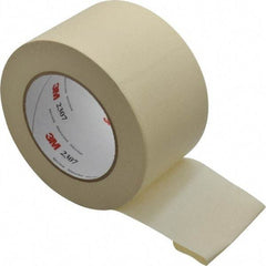3M - 3" Wide x 60 Yd Long Tan Paper Masking Tape - Series 2307, 5.2 mil Thick, 23 In/Lb Tensile Strength - USA Tool & Supply