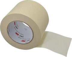 3M - 4" Wide x 60 Yd Long Tan Paper Masking Tape - Series 2307, 5.2 mil Thick, 23 In/Lb Tensile Strength - USA Tool & Supply