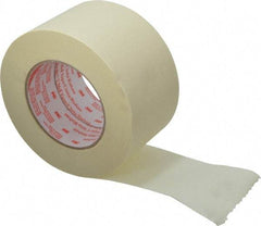 3M - 3" Wide x 60 Yd Long Tan Paper Masking Tape - Series 2364, 6.5 mil Thick, 24 In/Lb Tensile Strength - USA Tool & Supply