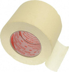 3M - 4" Wide x 60 Yd Long Tan Paper Masking Tape - Series 2364, 6.5 mil Thick, 24 In/Lb Tensile Strength - USA Tool & Supply