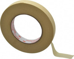 3M - 3/4" Wide x 60 Yd Long Tan Paper Masking Tape - Series 2380, 7.2 mil Thick, 28 In/Lb Tensile Strength - USA Tool & Supply