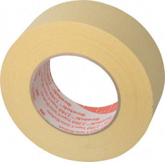 3M - 2" Wide x 60 Yd Long Tan Paper Masking Tape - Series 2380, 7.2 mil Thick, 28 In/Lb Tensile Strength - USA Tool & Supply