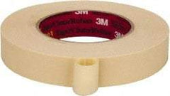3M - 1" Wide x 60 Yd Long Tan Paper Masking Tape - Series 2393, 7.6 mil Thick, 28 In/Lb Tensile Strength - USA Tool & Supply