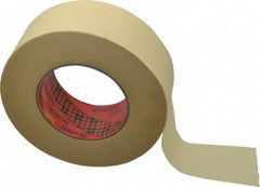 3M - 2" Wide x 60 Yd Long Tan Paper Masking Tape - Series 2693, 7.9 mil Thick, 29 In/Lb Tensile Strength - USA Tool & Supply