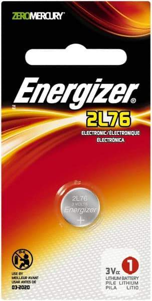 Energizer - Size 2L76, Lithium, Photo Battery - 3 Volts, Button Tab Terminal, CR11108, IEC Regulated - USA Tool & Supply