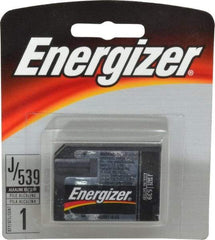 Energizer - Size J, Alkaline, Photo Battery - 6 Volts, Flat Terminal, 4LR61, IEC Regulated - USA Tool & Supply