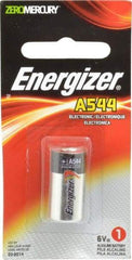 Energizer - Size A544, Alkaline, Photo Battery - 6 Volts, Flat Terminal, 4LR44, ANSI, IEC, NEDA Regulated - USA Tool & Supply