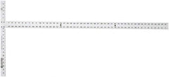 Johnson Level & Tool - 48" Blade Length x 1-1/2" Blade Width, 22" Base Length x 2" Base Width Aluminum Square - 0.008" Accuracy - USA Tool & Supply