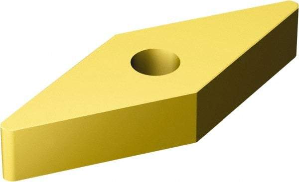 Sandvik Coromant - VNGA332 Grade 6050 Ceramic Turning Insert - TiN Finish, 35° Diamond, 3/8" Inscr Circle, 3/16" Thick, 1/32" Corner Radius - USA Tool & Supply