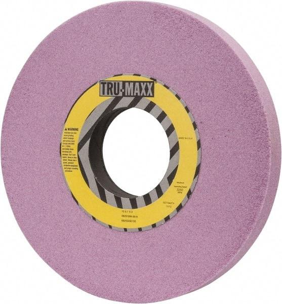 Tru-Maxx - 10" Diam x 3" Hole x 1" Thick, H Hardness, 60 Grit Surface Grinding Wheel - Aluminum Oxide, Type 1, Medium Grade, 3,250 Max RPM, Vitrified Bond, No Recess - USA Tool & Supply