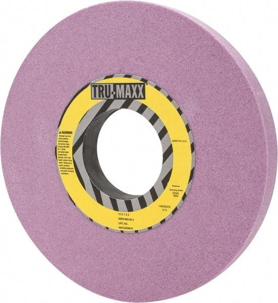 Tru-Maxx - 10" Diam x 3" Hole x 1" Thick, J Hardness, 60 Grit Surface Grinding Wheel - Aluminum Oxide, Type 1, Medium Grade, 3,250 Max RPM, Vitrified Bond, No Recess - USA Tool & Supply