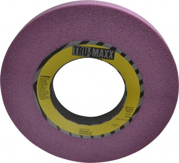 Tru-Maxx - 12" Diam x 5" Hole x 1" Thick, I Hardness, 46 Grit Surface Grinding Wheel - Aluminum Oxide, Type 1, Coarse Grade, 2,705 Max RPM, Vitrified Bond, No Recess - USA Tool & Supply