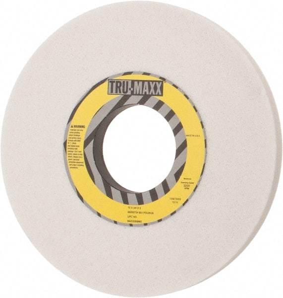 Tru-Maxx - 10" Diam x 3" Hole x 3/4" Thick, I Hardness, 60 Grit Surface Grinding Wheel - Aluminum Oxide, Type 1, Medium Grade, 3,250 Max RPM, Vitrified Bond, No Recess - USA Tool & Supply