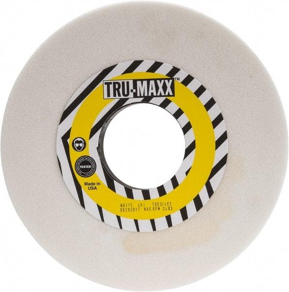 Tru-Maxx - 10" Diam x 3" Hole x 3/4" Thick, I Hardness, 46 Grit Surface Grinding Wheel - Aluminum Oxide, Type 1, Coarse Grade, 3,250 Max RPM, Vitrified Bond, No Recess - USA Tool & Supply