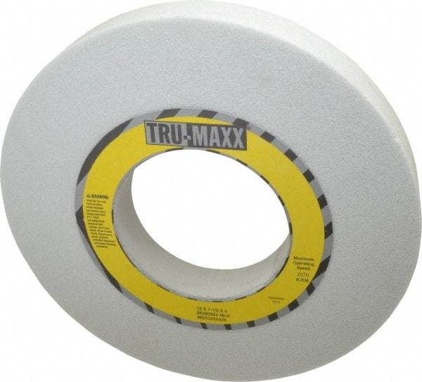 Tru-Maxx - 12" Diam x 5" Hole x 1-1/2" Thick, H Hardness, 46 Grit Surface Grinding Wheel - Aluminum Oxide, Type 1, Coarse Grade, 2,070 Max RPM, Vitrified Bond, No Recess - USA Tool & Supply