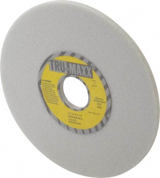 Tru-Maxx - 7" Diam x 1-1/4" Hole x 1/4" Thick, K Hardness, 46 Grit Surface Grinding Wheel - Aluminum Oxide, Type 1, Coarse Grade, 3,600 Max RPM, Vitrified Bond, No Recess - USA Tool & Supply