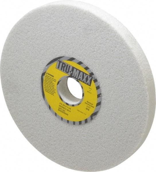 Tru-Maxx - 8" Diam x 1-1/4" Hole x 3/4" Thick, H Hardness, 46 Grit Surface Grinding Wheel - Aluminum Oxide, Type 1, Coarse Grade, 3,105 Max RPM, Vitrified Bond, No Recess - USA Tool & Supply