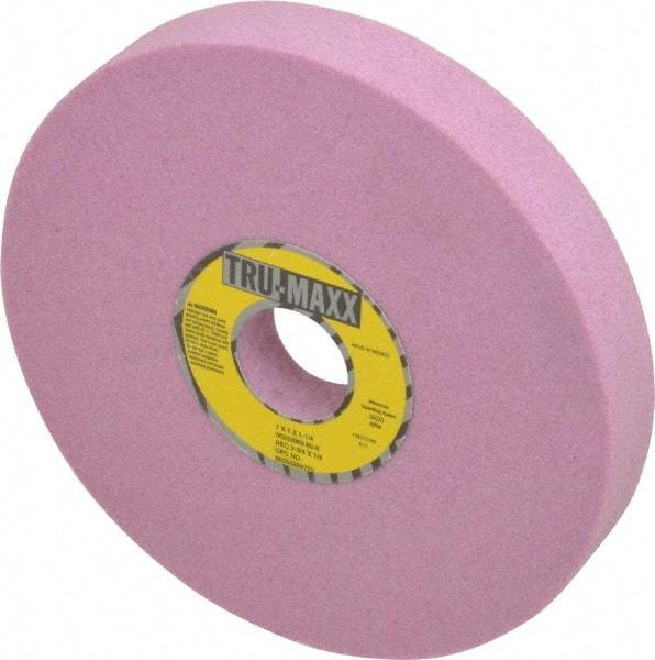 Tru-Maxx - 7" Diam x 1-1/4" Hole x 1" Thick, K Hardness, 60 Grit Surface Grinding Wheel - Aluminum Oxide, Type 5, Medium Grade, 3,600 Max RPM, Vitrified Bond, One-Side Recess - USA Tool & Supply