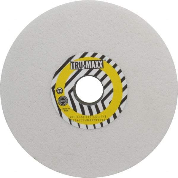 Tru-Maxx - 8" Diam x 1-1/4" Hole x 3/4" Thick, G Hardness, 46 Grit Surface Grinding Wheel - Aluminum Oxide, Type 1, Coarse Grade, 3,105 Max RPM, Vitrified Bond, No Recess - USA Tool & Supply
