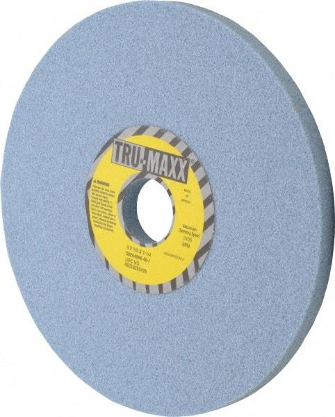 Tru-Maxx - 8" Diam x 1-1/4" Hole x 1/2" Thick, I Hardness, 46 Grit Surface Grinding Wheel - Ceramic, Type 1, Coarse Grade, 3,105 Max RPM, Vitrified Bond, No Recess - USA Tool & Supply