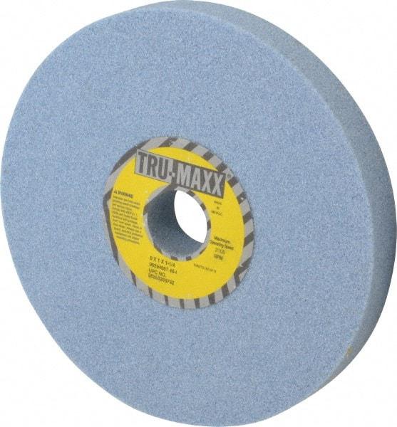 Tru-Maxx - 8" Diam x 1-1/4" Hole x 1" Thick, I Hardness, 46 Grit Surface Grinding Wheel - Ceramic, Type 1, Coarse Grade, 3,105 Max RPM, Vitrified Bond, No Recess - USA Tool & Supply