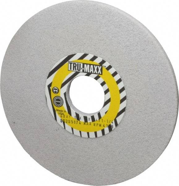 Tru-Maxx - 6" Diam x 1-1/4" Hole x 1/4" Thick, K Hardness, 60 Grit Surface Grinding Wheel - Aluminum Oxide, Type 1, Medium Grade, 5,410 Max RPM, Vitrified Bond, No Recess - USA Tool & Supply