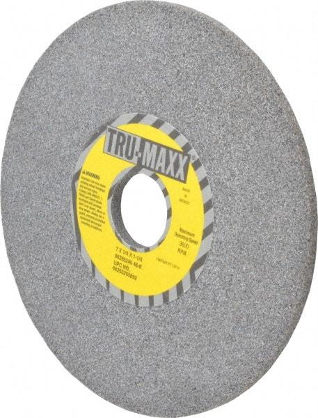 Tru-Maxx - 7" Diam x 1-1/4" Hole x 1/4" Thick, K Hardness, 46 Grit Surface Grinding Wheel - Aluminum Oxide, Type 1, Coarse Grade, 3,600 Max RPM, Vitrified Bond, No Recess - USA Tool & Supply
