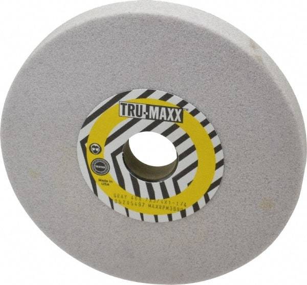 Tru-Maxx - 7" Diam x 1-1/4" Hole x 3/4" Thick, H Hardness, 46 Grit Surface Grinding Wheel - Aluminum Oxide, Type 1, Coarse Grade, 3,600 Max RPM, Vitrified Bond, No Recess - USA Tool & Supply