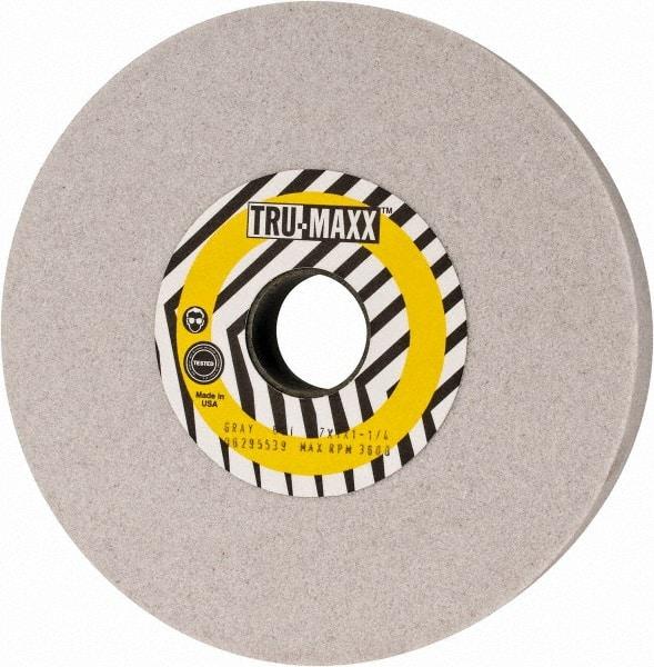 Tru-Maxx - 7" Diam x 1-1/4" Hole x 1" Thick, I Hardness, 60 Grit Surface Grinding Wheel - Aluminum Oxide, Type 1, Medium Grade, 3,600 Max RPM, Vitrified Bond, No Recess - USA Tool & Supply