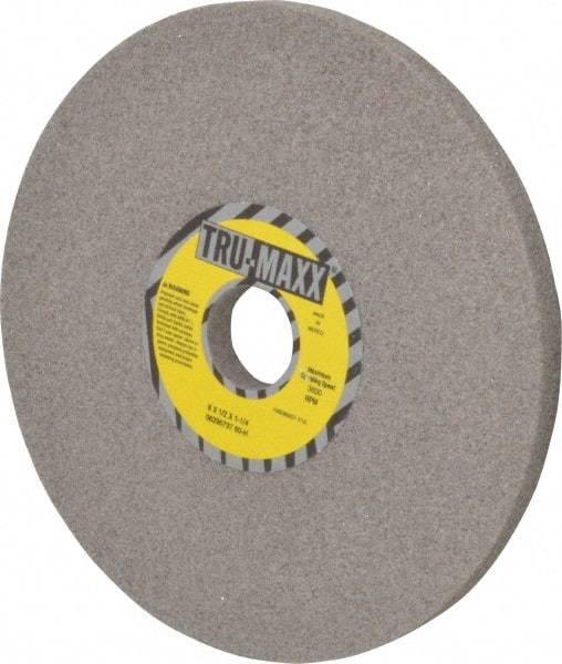 Tru-Maxx - 8" Diam x 1-1/4" Hole x 1/2" Thick, H Hardness, 60 Grit Surface Grinding Wheel - Aluminum Oxide, Type 1, Medium Grade, 3,600 Max RPM, Vitrified Bond, No Recess - USA Tool & Supply