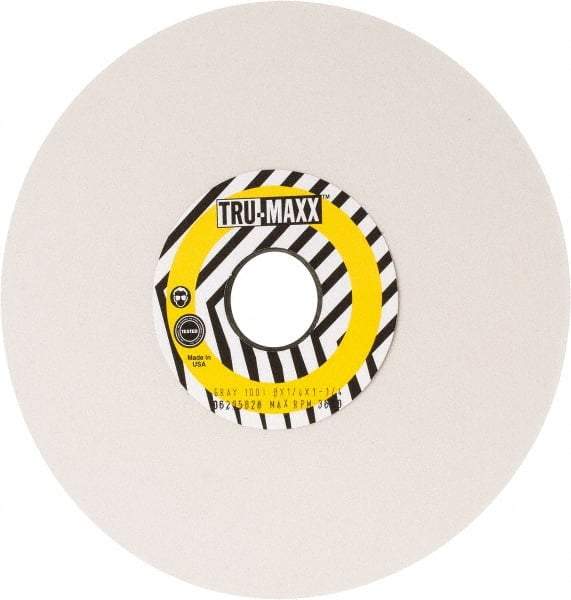 Tru-Maxx - 8" Diam x 1-1/4" Hole x 1/4" Thick, I Hardness, 100 Grit Surface Grinding Wheel - Aluminum Oxide, Type 1, Fine Grade, 3,600 Max RPM, Vitrified Bond, No Recess - USA Tool & Supply