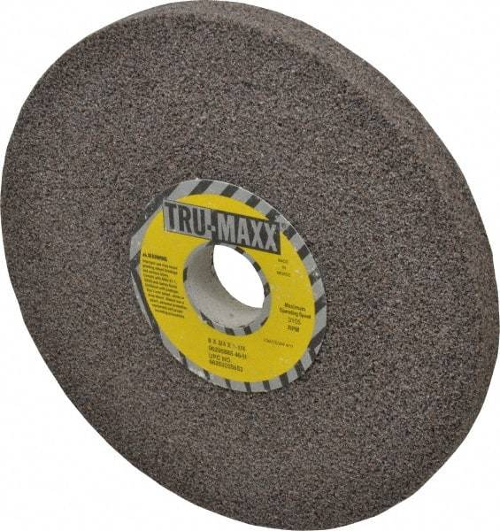 Tru-Maxx - 8" Diam x 1-1/4" Hole x 3/4" Thick, H Hardness, 46 Grit Surface Grinding Wheel - Aluminum Oxide, Type 1, Coarse Grade, 3,105 Max RPM, Vitrified Bond, No Recess - USA Tool & Supply