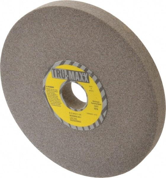 Tru-Maxx - 8" Diam x 1-1/4" Hole x 3/4" Thick, I Hardness, 60 Grit Surface Grinding Wheel - Aluminum Oxide, Type 1, Medium Grade, 3,600 Max RPM, Vitrified Bond, No Recess - USA Tool & Supply