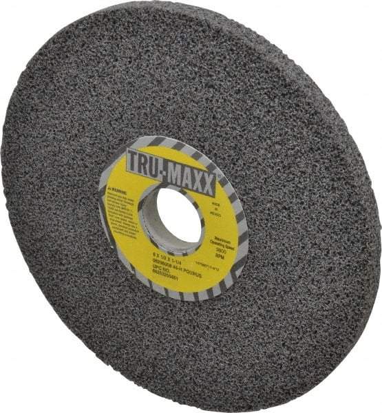Tru-Maxx - 8" Diam x 1-1/4" Hole x 1/2" Thick, H Hardness, 46 Grit Surface Grinding Wheel - Aluminum Oxide, Type 1, Coarse Grade, 3,600 Max RPM, Vitrified Bond, No Recess - USA Tool & Supply