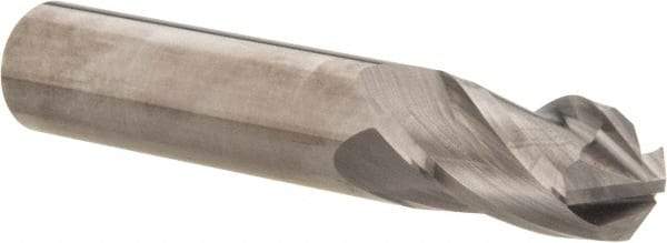 Accupro - 7/16" Diam, 1" LOC, 4 Flute, 90° Point Angle, Solid Carbide Drill Mill - Uncoated, 2-3/4" OAL, 7/16" Shank Diam - USA Tool & Supply