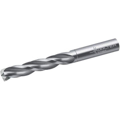Walter-Titex - 6.6mm 150° Spiral Flute Solid Carbide Screw Machine Drill Bit - Bright Finish, Right Hand Cut, 42mm Flute Length, 70mm OAL, Maximiza Point, Straight Shank - USA Tool & Supply