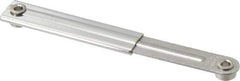 Sugatsune - 4-13/32" OAL x 39/64" Wide, 13.2 Lb Capacity, Ultra Mini Lid Stay - Only One Stay per Lid Required, 5/32" Mounting Hole Diam, 90° Max Opening, Polished 304 & 303 Stainless Steel & Polyacetal - USA Tool & Supply