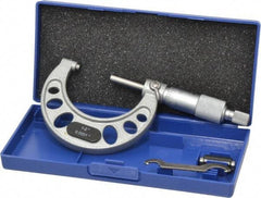 Value Collection - 1 to 2" Range, 0.0001" Graduation, Mechanical Outside Micrometer - Ratchet Stop Thimble, Accurate to 0.0001" - USA Tool & Supply