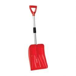 Value Collection - 10-1/2 Inch Wide Blade x 13 Inch High Blade Snow Shovel - 24 Inch Long Metal Shaft Handle with Poly D-Grip - USA Tool & Supply