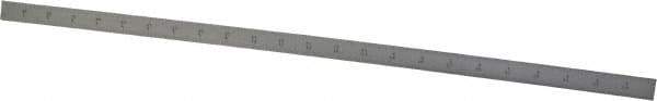 Starrett - 24" Long, 1/64, 1/32, 1/16, 1/8" Graduation, Flexible Steel Rule - 4R Graduation Style, 3/4" Wide, Silver, Satin Chrome Finish - USA Tool & Supply
