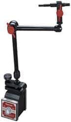 Starrett - 150 Lb Magnetic Force, Fine Adjustment Indicator Positioner & Holder with Base - Articulated Arm, 1-15/16" Base Height - USA Tool & Supply