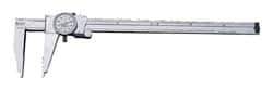 Starrett - 0" to 12" Range, 0.001" Graduation, 0.1" per Revolution, Dial Caliper - White Face, 3" Jaw Length, Accurate to 0.001" - USA Tool & Supply