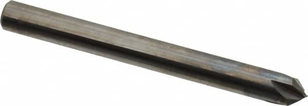 Made in USA - 1/4" Body Diam, 90°, 2-1/2" OAL, Solid Carbide Spotting Drill - USA Tool & Supply