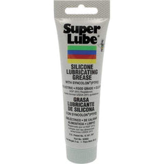 Synco Chemical - 3 oz Tube Silicone General Purpose Grease - Translucent White, Food Grade, 500°F Max Temp, NLGIG 2, - USA Tool & Supply