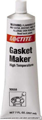 Loctite - 7 oz Tube Gray RTV Silicone Gasket Sealant - -50 to 600°F Operating Temp - USA Tool & Supply