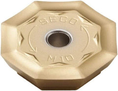 Seco - OFER070405 M10 Grade MP3000 Carbide Milling Insert - TiAlN Finish, 0.18" Thick, 0.706" Inscribed Circle - USA Tool & Supply