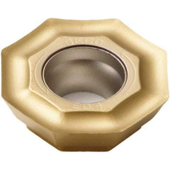 Seco - OFEX05T305 E04 Grade F15M Carbide Milling Insert - TiAlN/TiN Finish, 0.148" Thick, 1/2" Inscribed Circle - USA Tool & Supply