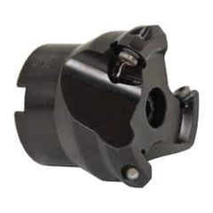 Seco - 1.57" Cut Diam, 1/2" Arbor Hole, 0.138" Max Depth of Cut, 43° Indexable Chamfer & Angle Face Mill - 3 Inserts, OF.. 05T305 Insert, Right Hand Cut, 3 Flutes, Series R220.43 - USA Tool & Supply